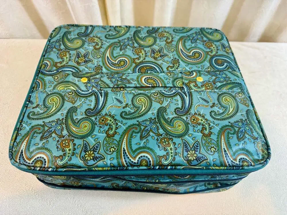 Joy Mangano The Jewel Kit Duo Two-Tier Travel Jewelry Organizer in Paisley